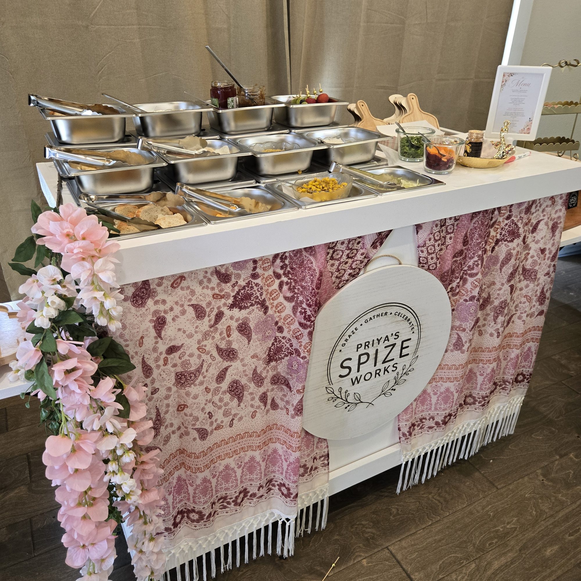 Priya's Spize Works at the Luxury Micro-Wedding Venue Open House, The Penrose House